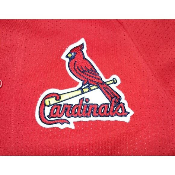 VTG Red MAJESTIC GENUINE ST LOUIS CARDINALS MLB JERSEY Medium Made In USA - Picture 5 of 15